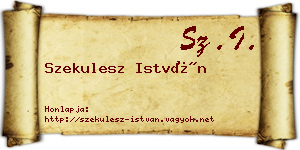 Szekulesz István névjegykártya